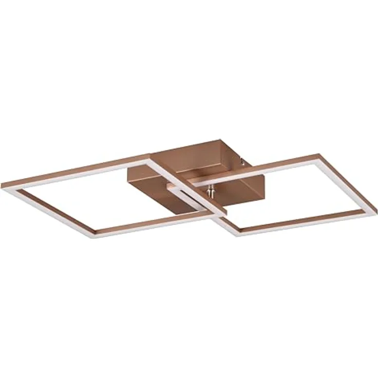 Reality Leuchten LED Deckenleuchte Trail R64492165, Metall Coffee, inkl. 20 Watt LED mit 3000 Kelvin warmweißem Licht