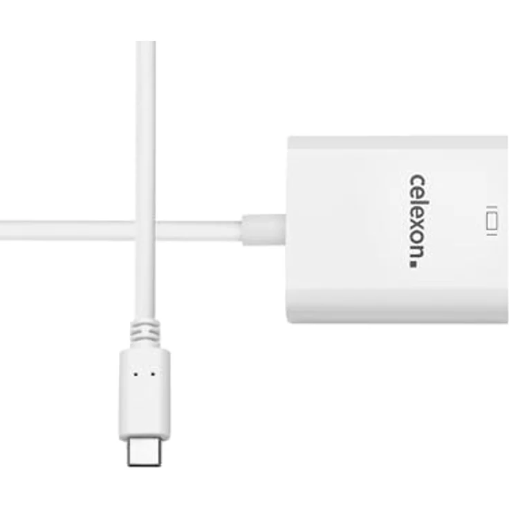 celexon USB-C zu DisplayPort Adapter, unidirektional, 4K Auflösung bei 60 Hz, weiß – Bild 2