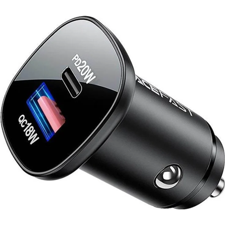 Acefast Fast Charge Car Charger B1, 38W (1xUSB-C 20W + 1xUSB-A 18W), Zinklegierung