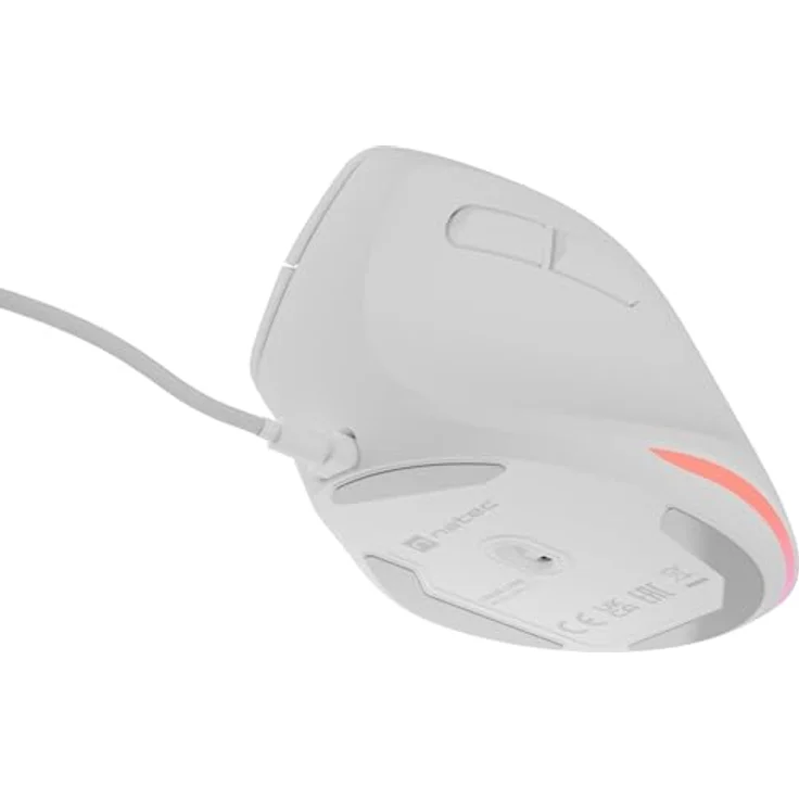 Natec CRAKE 2 PRO, vertikale USB-Maus mit 6 Tasten, ergonomisch, weiß – Bild 7