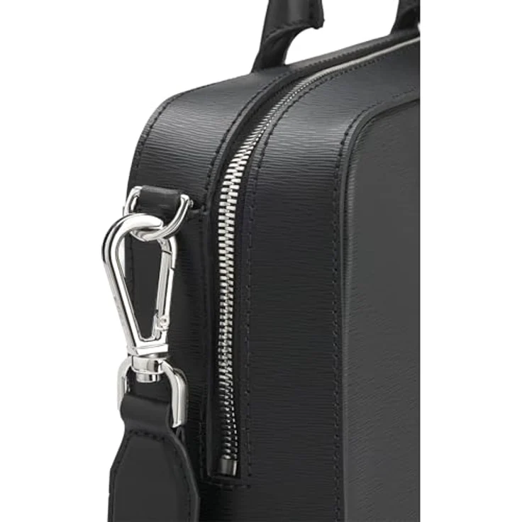 Boss Luminary Aktentasche, 38 cm Leder mit Laptopfach, schwarz – Bild 7