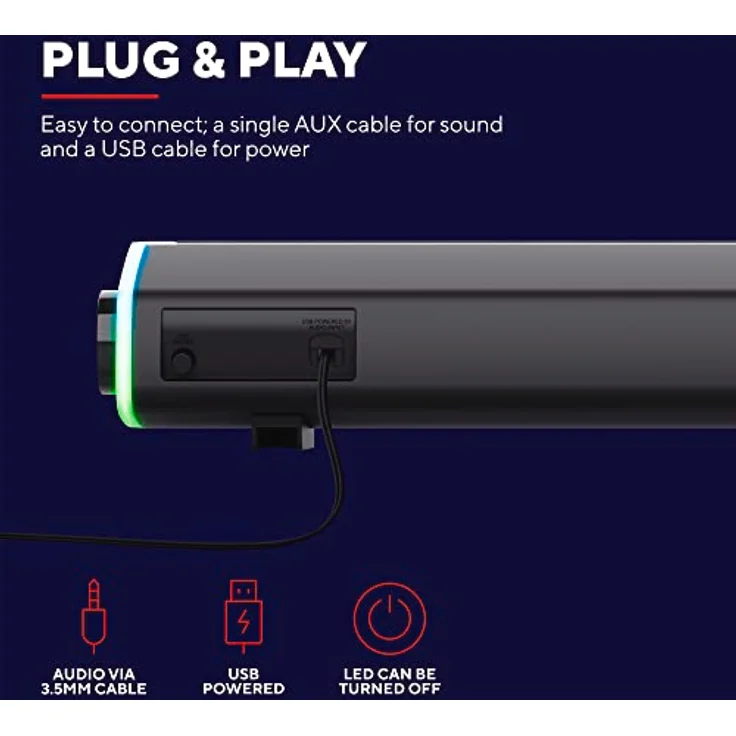 TRUST GXT620 AXON RGB LED SOUNDBAR – Bild 5