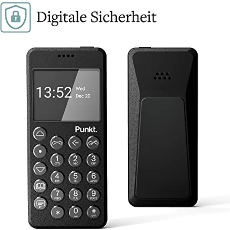 Punkt. MP02 Minimalistisches Handy mit 4G LTE, Schwarz, Digitale Sicherheit, Wi-Fi Hotspot – Bild 4
