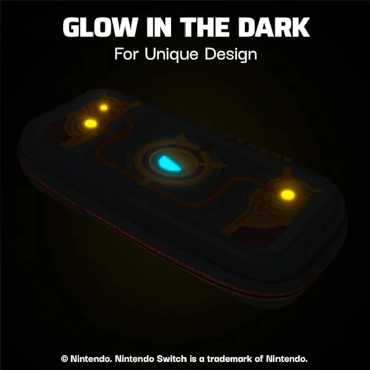 PDP Travel GLOW Case Purah Pad, luminescentes Aufbewahrungsetui mit integriertem Stand für Nintendo Switch, Switch Lite und OLED Model – Bild 3