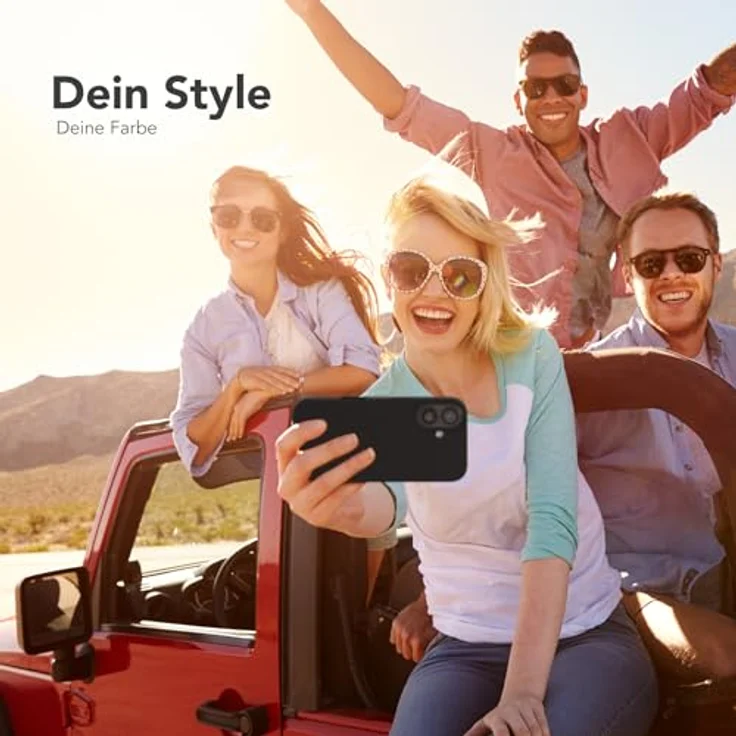 EAZY CASE Premium Silikon Handyhülle für iPhone 16, Slimcover mit Kameraschutz, 3-Schichten Aufbau, mikrofaservor inner, schwarz – Bild 2