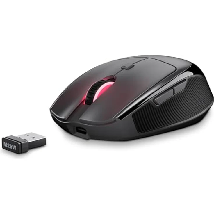Sharkoon OfficePal M25W Schwarz, kabellose Maus mit 50 Stunden Akkulaufzeit und 6 Tasten – Bild 5