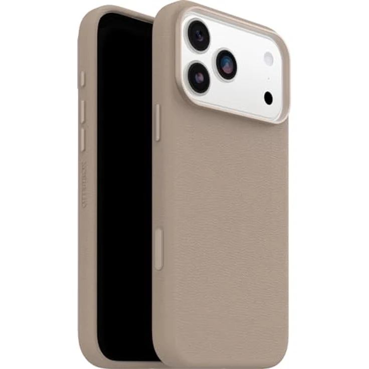 OtterBox Symmetry Series Cactus Leather MagSafe Hülle für iPhone 17 Pro Max, stoßfest, sturzsicher, grau, 3X Militärstandard getestet – Bild 1