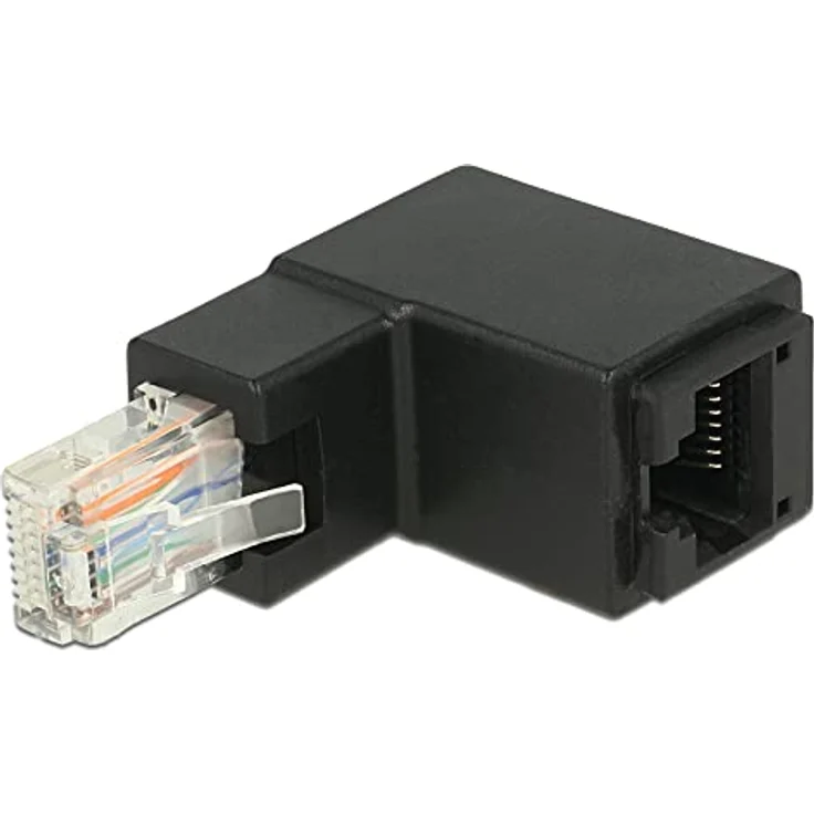 86424 - Adapter RJ45 Stecker oben gewinkelt zu RJ45 Buchse Cat.6 UTP – Bild 2