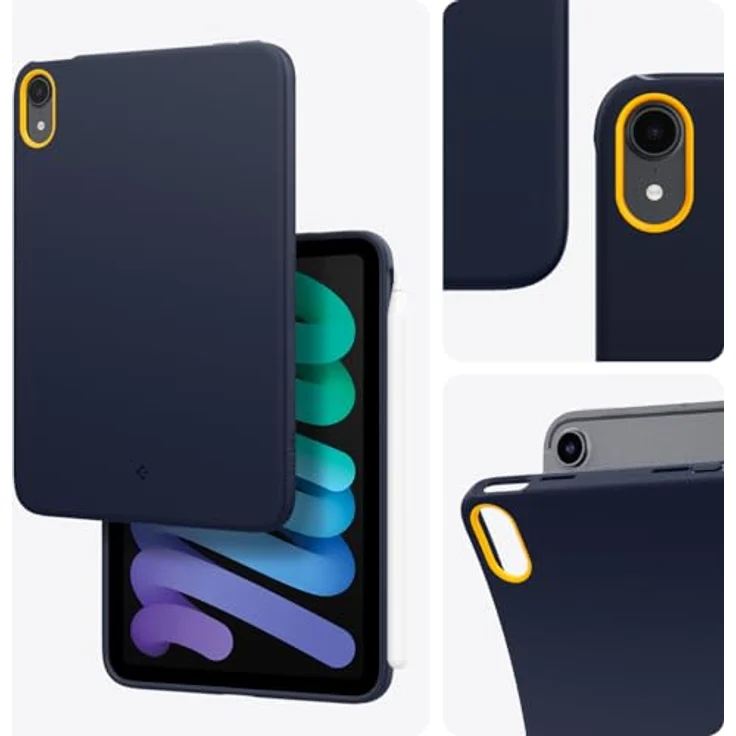 Spigen Nano Pop Hülle für iPad mini 7. (2024, A17 Pro) / 6. (2021) Generation, 8,3 Zoll - Blaubeer Navy, verstärkter Schutz, präzise Ausschnitte, kontrastreiches Design – Bild 3