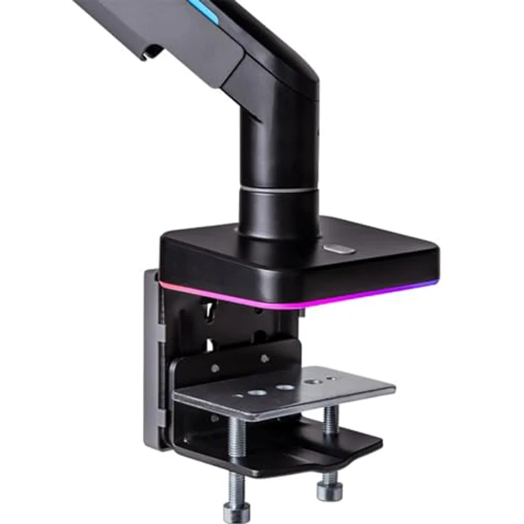 Thermaltake Tt Single RGB Gaming Monitor Arm GEA-MSR-SMSBLK-01, Monitor Halterung für 49 Zoll Displays, Schwarz mit RGB-Beleuchtung und optimierter Neigungsmechanik – Bild 5