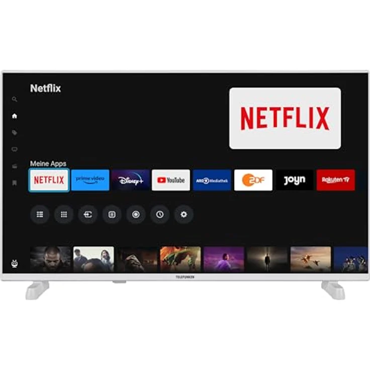 TELEFUNKEN XF40TO750S-W Fernseher 40 Zoll Smart TV Full HD HDR HD+ 6 Monate inkl. Triple-Tuner, weiß – Bild 1