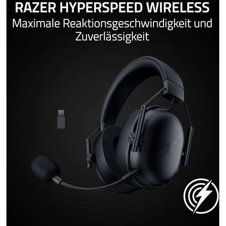 Razer BlackShark V3 X HyperSpeed, kabelloses E-Sport-Headset mit Triforce 50mm Treibern, abnehmbarem Mikrofon, 7.1 Surround Sound, 270g leicht, Wireless 2,4 GHz & Bluetooth, für PC/Mac | Schwarz – Bild 5