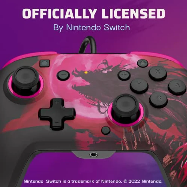 PDP Nintendo Switch Controller with 3.5mm Audio Jack - REMATCH by Calamity Ganon, Gamepad with Programmable Back Buttons, Glow-in-the-Dark Design – Bild 5