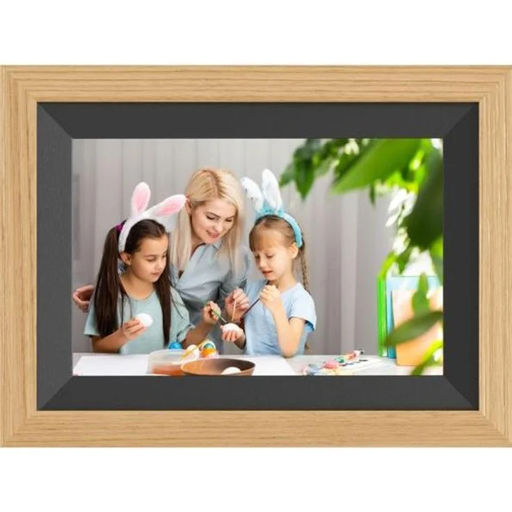 Braun Photo DigiFrame 10B, Digitaler Bilderrahmen, 10,1 Zoll IPS-Panel, 1280 x 800 Pixel, WiFi, 32 GB Speicher, Buche-Finish