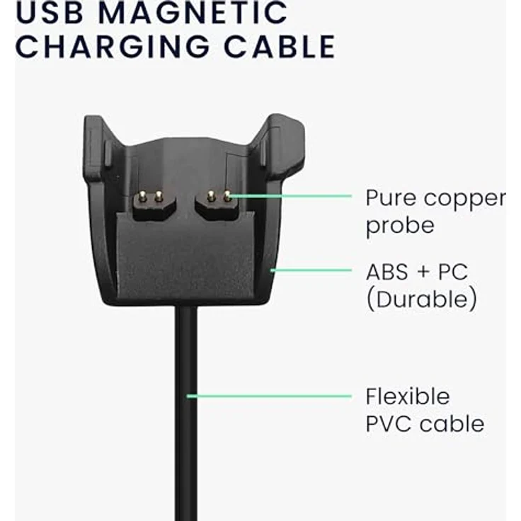 kwmobile USB-Ladekabel für Garmin Vivosmart HR / Approach X40 Schwarz – Bild 5