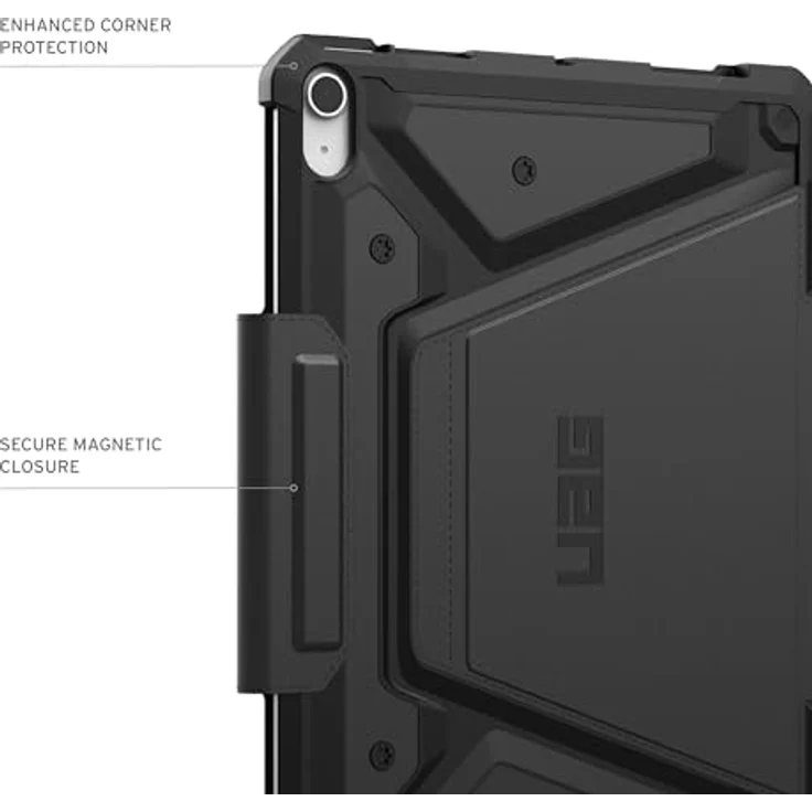 URBAN ARMOR GEAR Metropolis SE Case Apple iPad Air 11 Hülle (M2 / 2024) Case (Wake / Sleep Funktion, Apple Pencil 2 / Logitech Crayon Stift-Halter, Standfunktion) schwarz – Bild 5