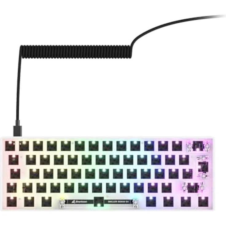 Sharkoon SKILLER SGK50 S4 Gen2 Barebone, kompakte 60% RGB-Tastatur mit anpassbaren Schaltern und Silikondämpfung – Bild 2