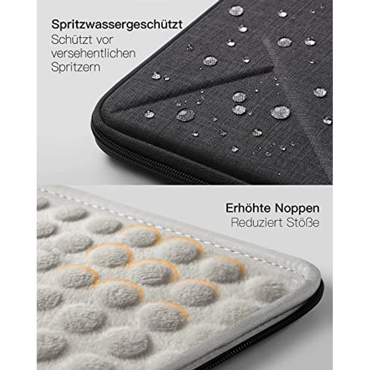 Inateck Eva stoßfeste Laptoptasche kompatibel mit 14 MacBook Pro M3/M2/M1 Pro/Max 2023-2021, 13 MacBook Air 2012-2017, 13 MacBook Pro 2012-2015, 14,4-13,5 Surface Laptop4/3/Studio, Laptop-Schutzhülle – Bild 4