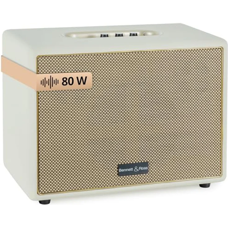 Bennett & Ross BB-880CW Blackmore Giant, Bluetooth-Lautsprecher mit 80 W RMS Leistung, creme-weiß – Bild 1