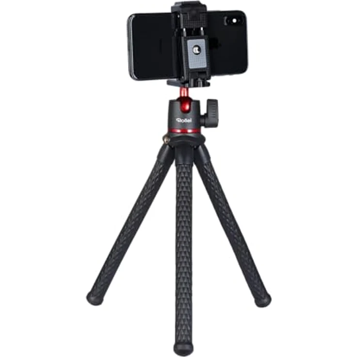 Rollei Monkey Pod 2, Flexibles Mini-Stativ mit Smartphone-Halterung, Kugelkopf unf 1-4'' Anschluss – Bild 2
