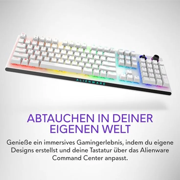 Alienware Tri-Mode kabellose Gaming Tastatur - AW920K (Lunar Light) mit CHERRY MX Red Switches – Bild 4
