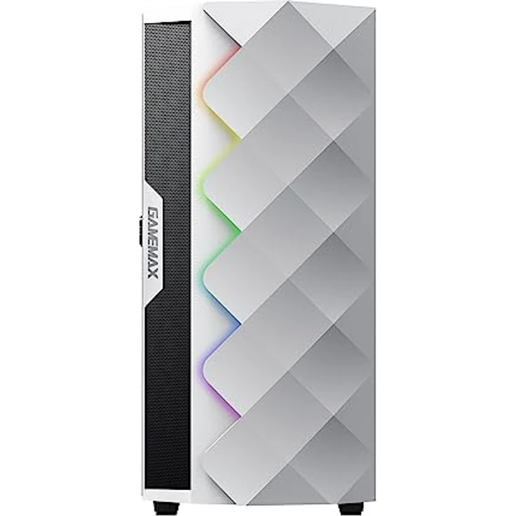 GameMax Diamond WT 7798, Gaming-PC mit Ryzen 7 5700X, 16GB RAM, 1TB SSD, RTX 5060, Weiss – Bild 3
