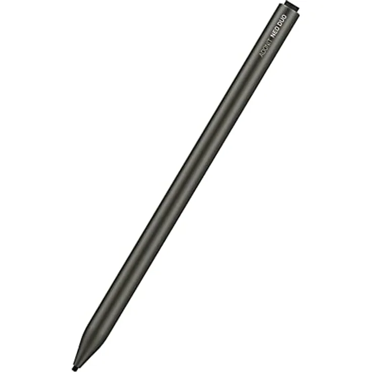 adonit Neo Duo Stylus Apple iPhone/iPad Eingabestift mit magnetischer Befestigung [Extra Lange Akkulaufzeit, Palm Rejection, Austauschbare dünne Spitze, Kein Bluetooth erforderlich] Graphit schwarz