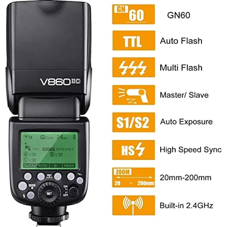Godox V860II-C Blitzgerät für Canon DSLR-Kamera – Bild 3