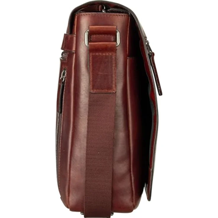 Jost Umhängetasche Lund L aus geöltem Pull-up-Leder, braun, 41 x 10 x 33 cm – Bild 5