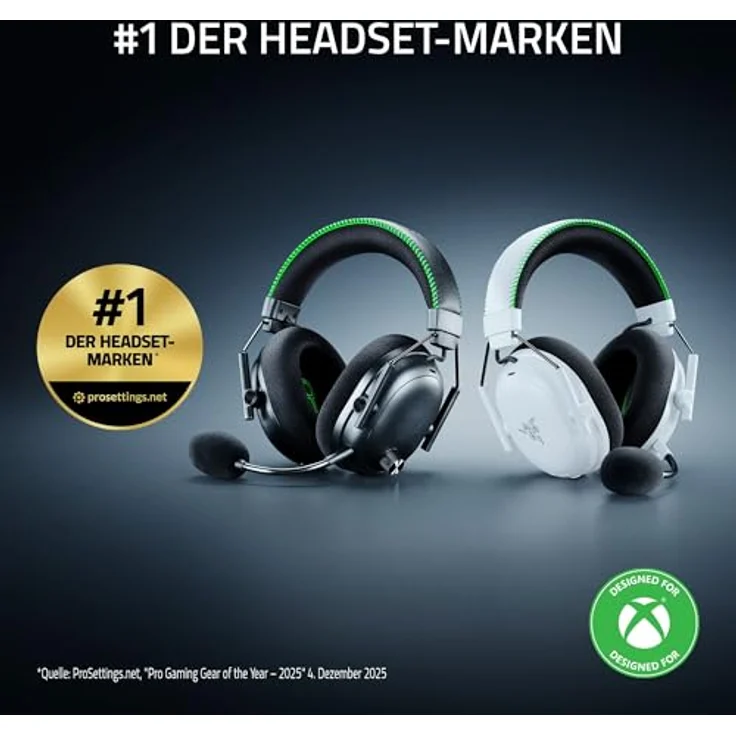 Razer BlackShark V3 Pro for Xbox, Gaming Headset mit kabelgebundener und kabelloser Nutzung, Over-Ear-Design, Weiss – Bild 3