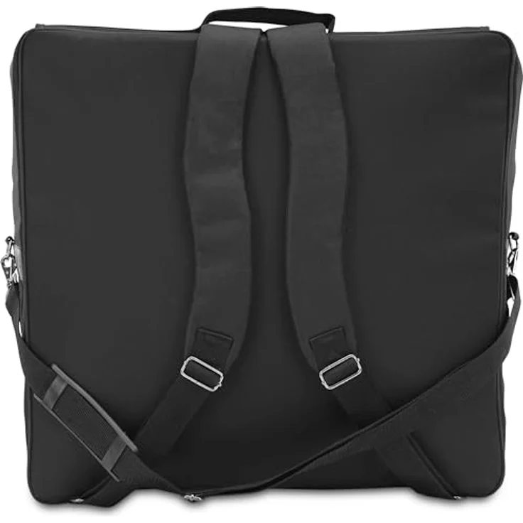 Alpenklang Akkordeontasche für 96 Bass Akkordeon, wasserabweisend und gepolstert mit Schultergurten, Schwarz, 52x52x25 cm – Bild 2