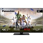 Panasonic TX-55MX600E, 55 Zoll 4K Ultra HD LED Smart TV, High Dynamic Range (HDR), Linux TV, Dolby Atmos & Dolby Vision, Google Assistant & Amazon Alexa Unterstützung, Bluetooth, Schwarz