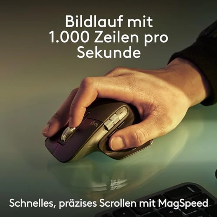 Logitech MX Keys S Combo for Mac, kabellose Tastatur/Maus mit Handballenauflage, beleuchtete Tastatur, schnellscrollende Maus, Bluetooth USB C für MacBook Pro/MacBook Air/iMac/iPad, QWERTZ DE - Grau – Bild 4