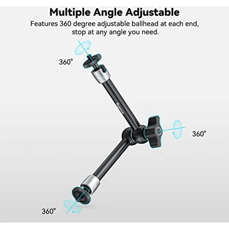 SMALLRIG Magic Arm 9,8 Zoll, Monitorhalterung für LCD- und DSLR-Kameras, 2,5 kg Tragfähigkeit, Aluminiumlegierung, verstellbar – Bild 3