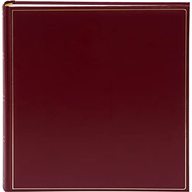 goldbuch 31 383 Fotoalbum Classic mit 100 weißen Seiten und Pergamin Trennblätter, Fotobuch mit Kunstleder Einband und Goldprägung, Album zum Einkleben, Erinnerungsalbum 30 x 31 x 6 cm, bordeaux – Bild 2