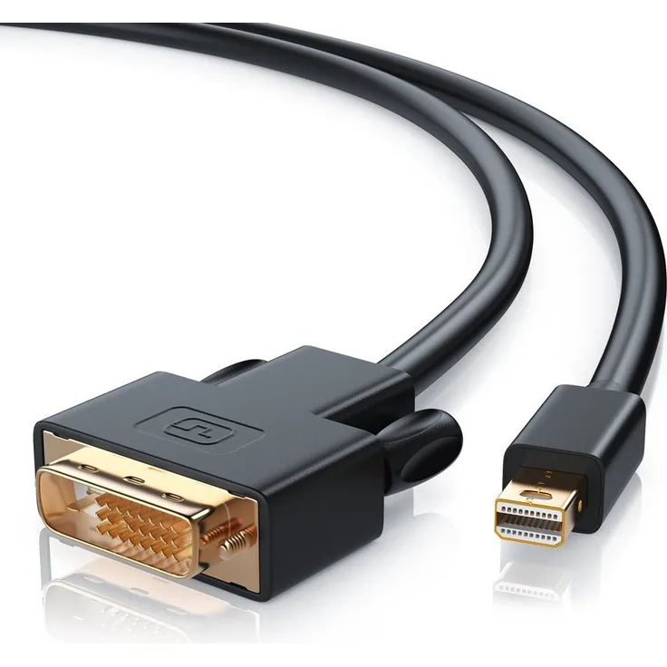 CSL Mini DisplayPort auf DVI Kabel, 100 cm, Full HD 1080p, vergoldete Kontakte, ideal für Apple & Lenovo Geräte