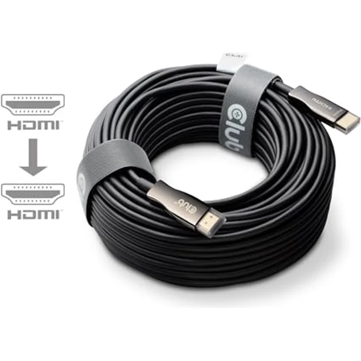 Club 3D CAC-1394 HDMI™ Hybrid AOC Kabel, 8K60Hz/4K120Hz, 100m, Plenum-zertifiziert, schwarz – Bild 5