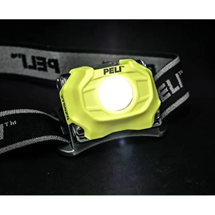 Peli 2755Z0: ATEX Zone 0 Ex-Schutz LED-Stirnlampe, Premium-Stirnlampe, Hohe Qualität für Industrie, Handwerker, Feuerwehr, IP54 staub- und spritzwassergeschützt, 115 Lumen, Farbe: Gelb – Bild 2