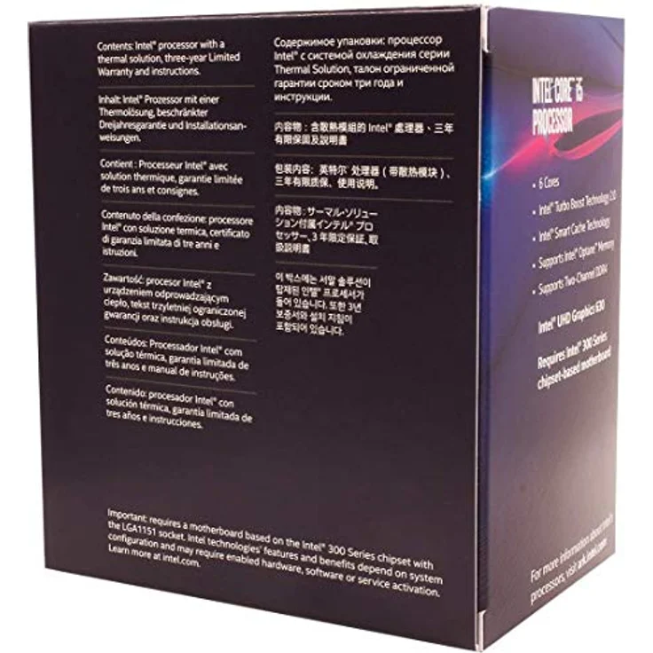 Intel Core i5-8400, 6 Kerne (6 Threads), 2,8 - 4 GHz, Boxed (BX80684I58400) – Bild 3