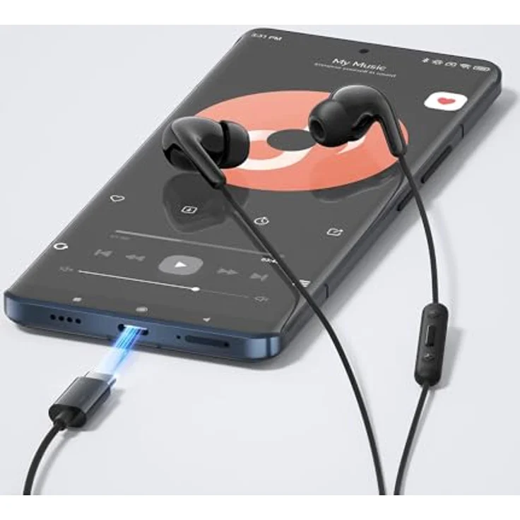 Xiaomi Xiaomi Typ-C-Ohrhörer, Eingebautes Mikrofon, USB Typ-C, Schwarz In-Ear-Kopfhörer – Bild 6