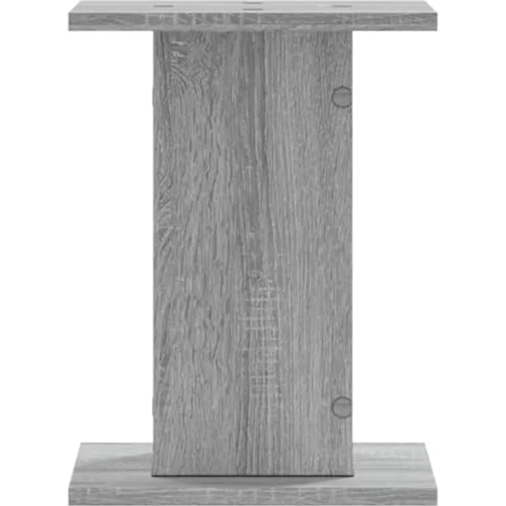 vidaXL Lautsprecherständer 2 STK., Hoher Boxenständer aus Holzwerkstoff in Grau Sonoma, robustes Design mit vergrößerter Ablagefläche und hohlem Innenraum für verbesserten Klang – Bild 5