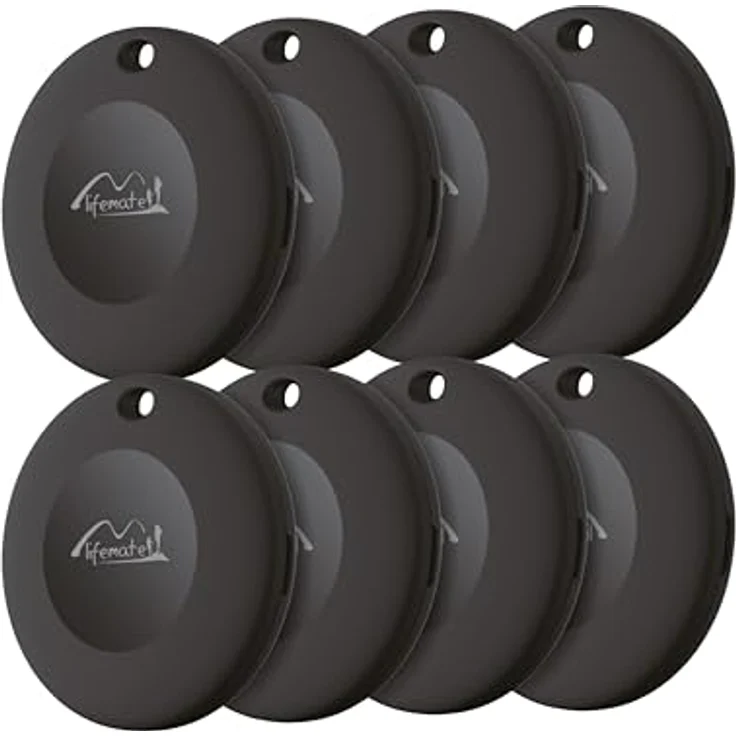 Lifemate Life Tag 8er-Pack, Bluetooth Schlüsselfinder mit „Mein Gerät Finden“-App, wasserdicht, lange Batterielaufzeit, ideal für Schlüssel, Taschen, Haustiere & Gepäck, Android-Kompatibilität – Bild 1