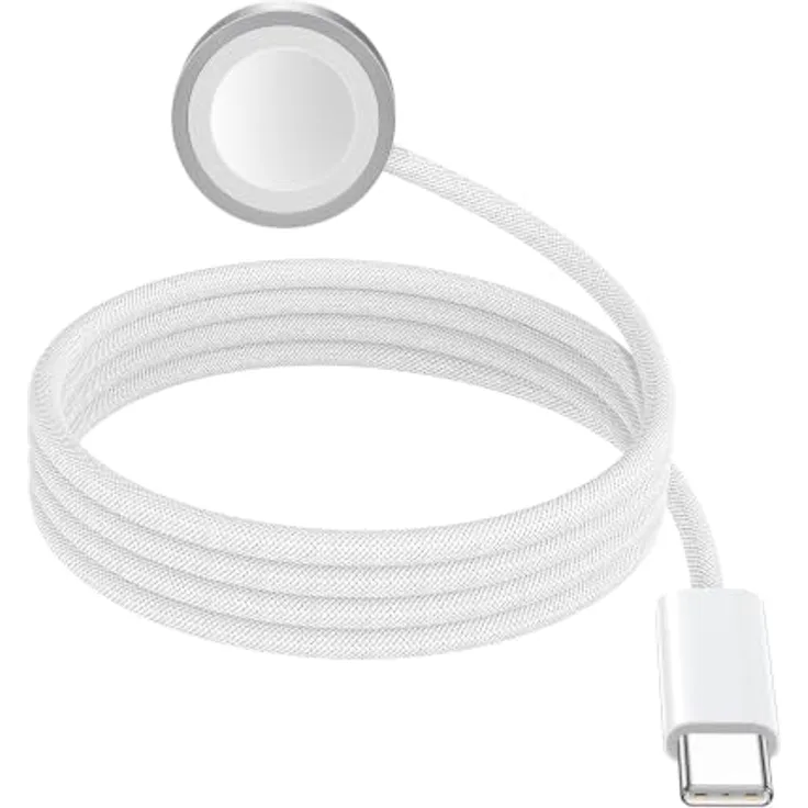 GIANAC Ladekabel für Apple Watch USB C, 1M, Magnetisches Schnellladegerät mit sicherem Schutzsystem, kompatibel mit iWatch Modellen