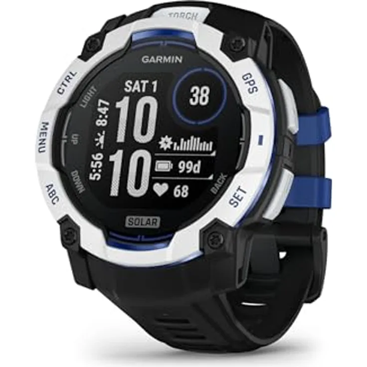 Garmin Instinct 3, Smartwatch 50 mm, Supernova Edition, Solar, Whitestone/Black