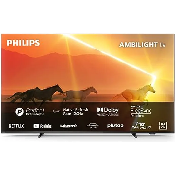 Philips Ambilight TV | 65PML9008/12 | 164 cm (65 Zoll) 4K UHD MiniLED Fernseher | 120 Hz | HDR | Dolby Vision | Smart TV | VRR | WiFi | Bluetooth | DTS:X | Sprachsteuerung