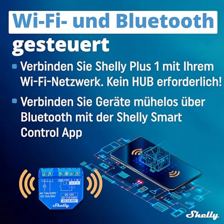 Shelly Shelly PlusLine 1 Plus Relay Switch WLAN Bluetooth – Bild 4