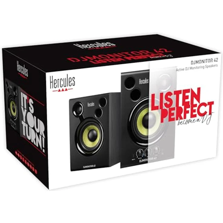 Hercules 4780886 Aktiver Monitor Lautsprecher (2 x 20 Watt) schwarz Kompakt-Lautsprecher - 40 Watt - schwarz – Bild 6