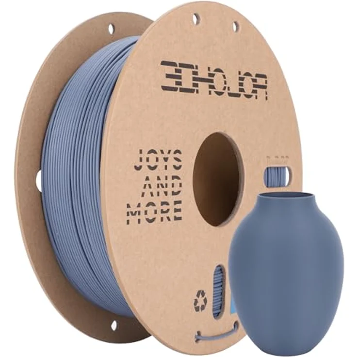 3DHoJor Matte PLA Filament Dunkelgrau, 1KG 1.75mm, hohe Zähigkeit und verbesserte Haftung, vakuumversiegelt – Bild 1