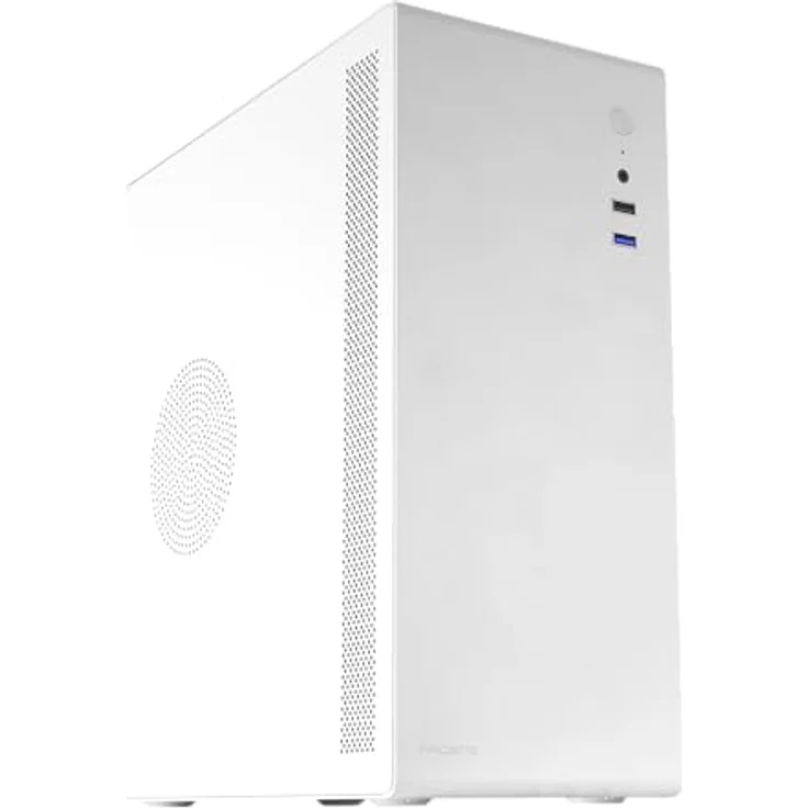 Mars Gaming Tacens NOVAX, Micro-ATX PC-Gehäuse mit robustem Ganzmetall-Design, 80mm Lüfter, große Kapazität, Weiß – Bild 1