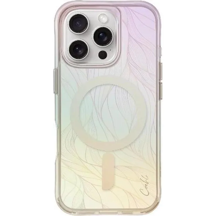 Uniq Coehl Willow iPhone 16 Pro, Smartphone Hülle mit magnetischem Laden, opal/iridescent, mehrfarbig